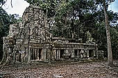 Ta Prohm temple - a typical shelter for pilgrims outside the forth enclosure 